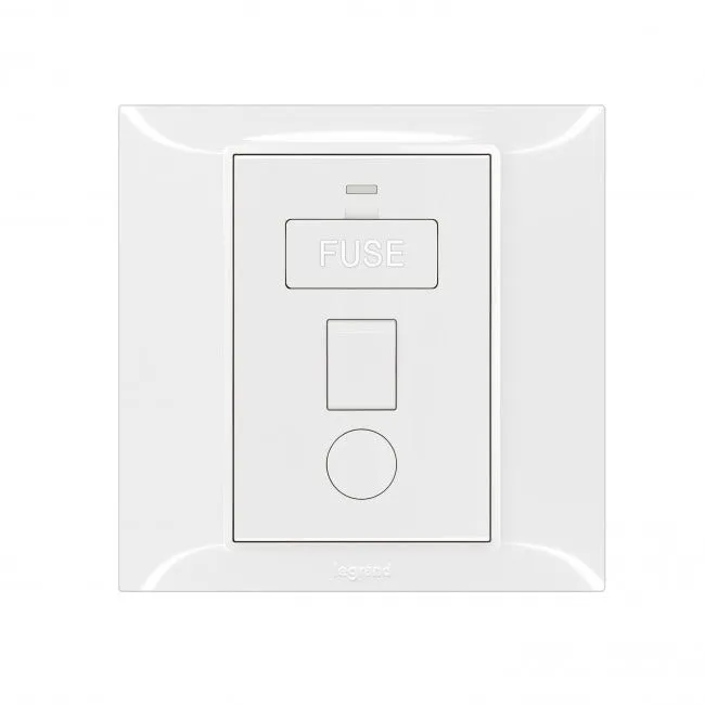 LEGRAND - Fused connection unit Belanko S - 13A switched + neon + cord outlet - White