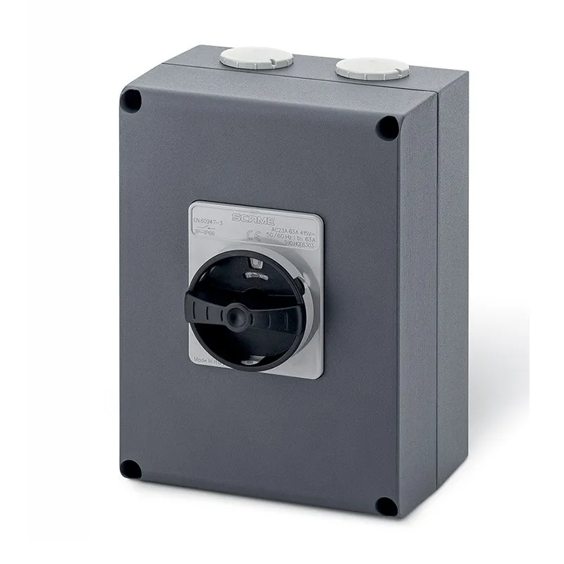 SCAME - Enclosed Switch Disconnector, 16A, 6P, IP66, 150x210x107mm, Y3, IK10, General, Grey/Black