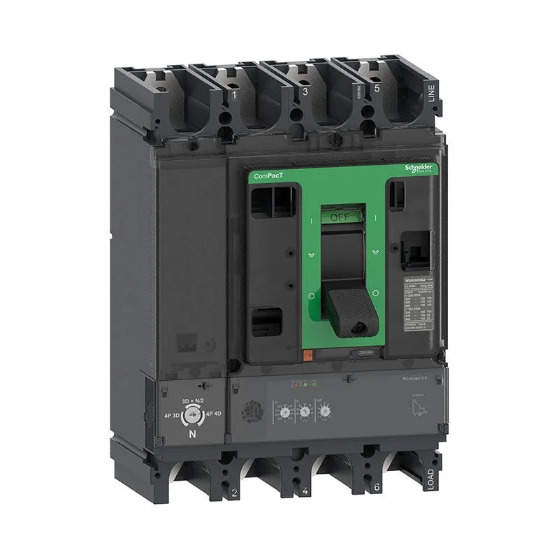 شنايدر - قاطع 400 أمبير - 4 خط - NSX400N, 50kA at 415VAC, MicroLogic 2.3 Trip Unit