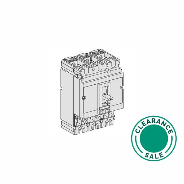 Circuit Breaker, Compact NS100 DC, 100 A, 3P, Fixed, Without Trip Unit