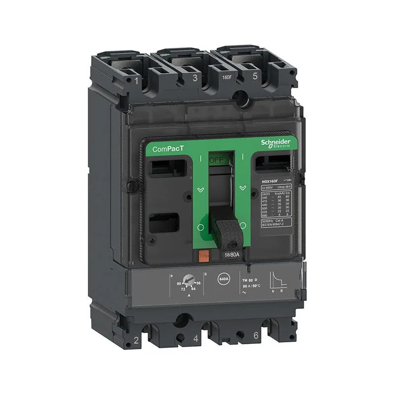 شنايدر - قاطع 25 أمبير - 3 خط - NSX100F, 36kA at 415VAC, TMD Trip Unit