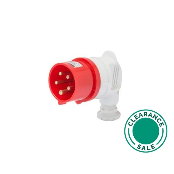 Plug, 32A, 3P+N+E, 380V, IP44, 90 Degrees