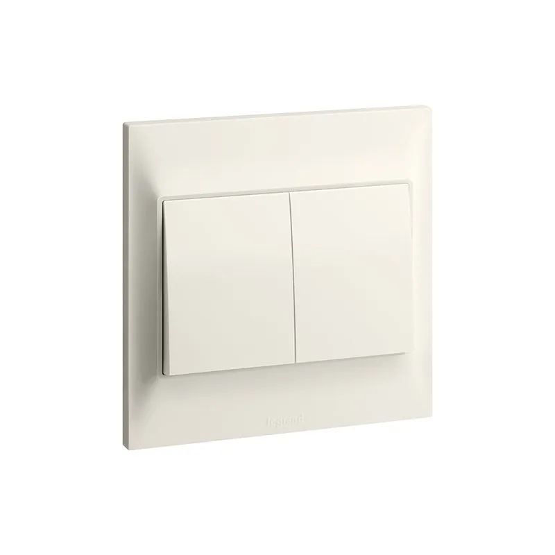 LEGRAND - Switch Belanko S, Big Rocker, 2 Way, 2 Gang, 20AX, 250V, Ivory