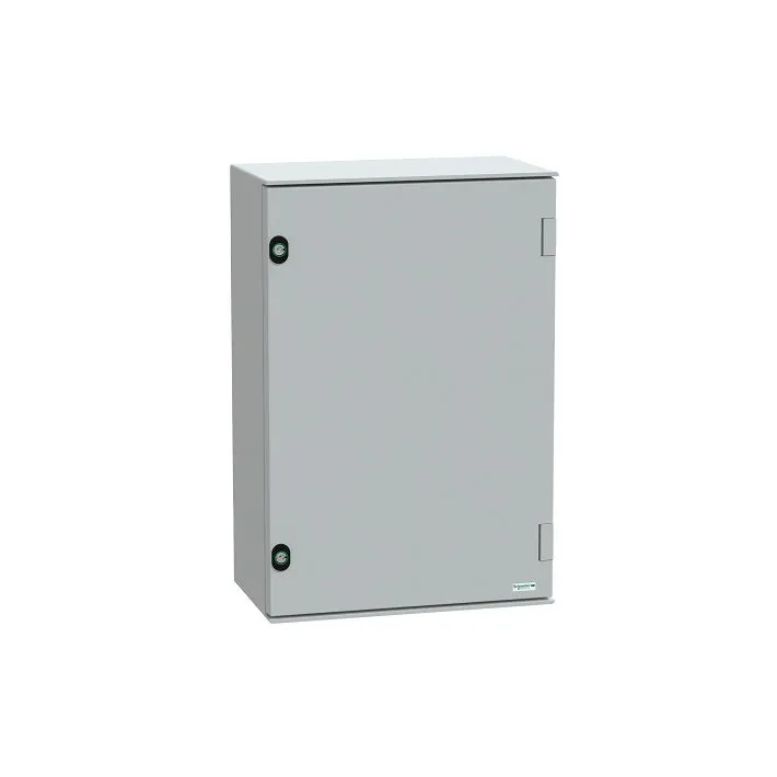 شنايدر - لوحة خدمة - على الحائط من البوليستر، PanelSeT PLM، باب عادي، 647 × 436 × 250 مم، IP66، IK10، RAL 7035