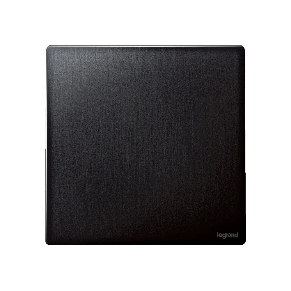 LEGRAND - Single Pole Switch Mallia, 1 Gang, 1 Way, 16 AX, 250 V~, Brushed Black