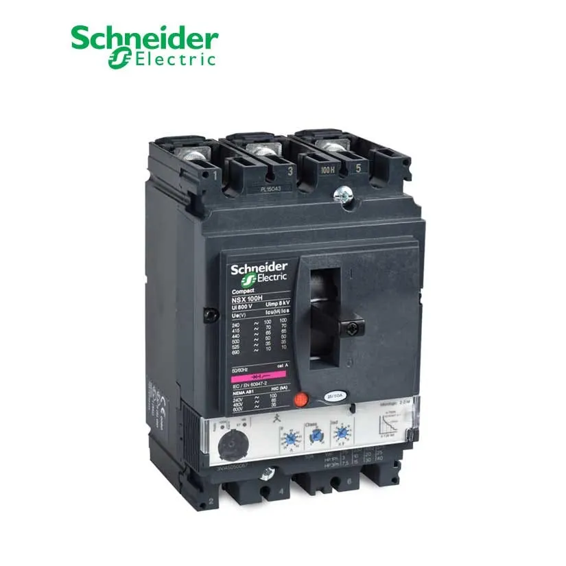 شنايدر - قاطع رئيسي 100 أمبير - ComPact NSX100H, 3P 3d, 70kA at 415 VAC, MicroLogic 2.2 Trip Unit 100A