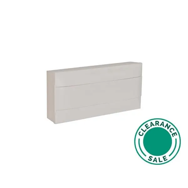 DIN Cabinet, Practibox S, 22 Modules, White Door, E+N Terminal Blocks, Surface-Mounting