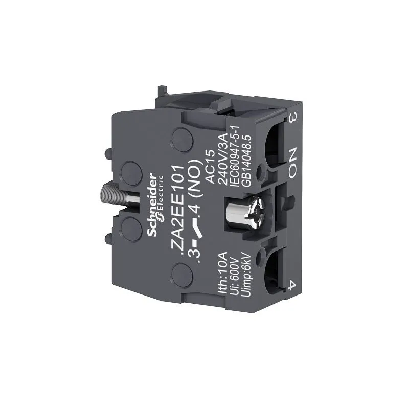 شنايدر - أكزيليري كونتاكت - Easy Harmony XA2, Single Contact, for Head 22mm, Faston Terminal, 1NO