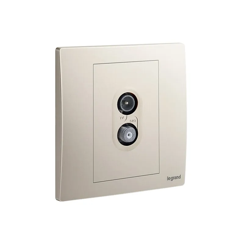 LEGRAND - TV-SAT Socket Outlet Mallia Senses, 1 Gang, Champagne