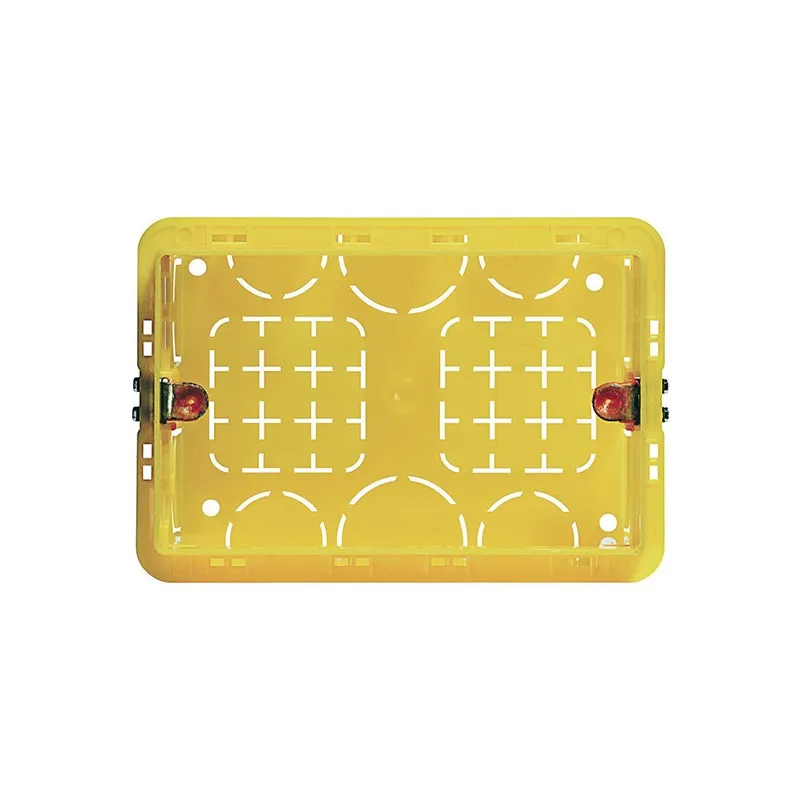 ليجراند - علبة تركيب Bticino، 3 موديول، 107x74x53.5mm، أصفر، بناء
