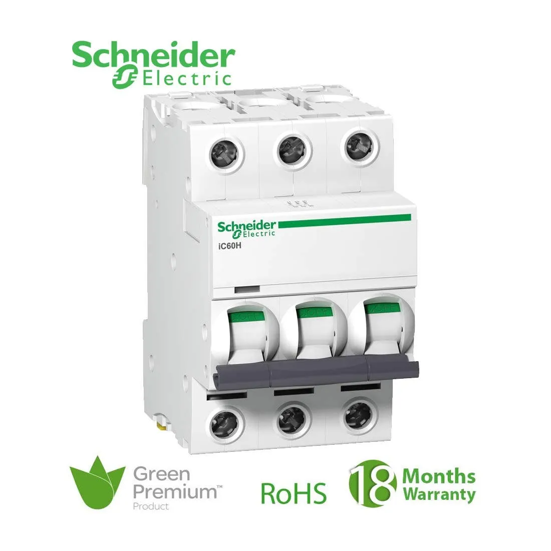 SCHNEIDER - MCB Breaker, Acti9 iC60H, 3P, 25A, C curve