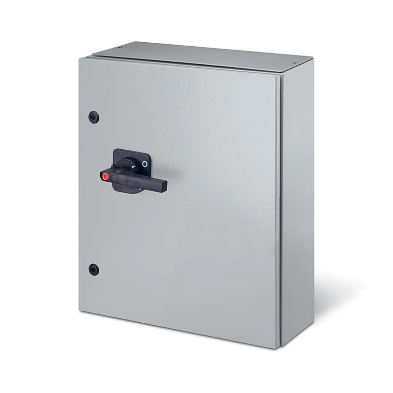 سكامي - مفتاح فصل مغلق (AC22A/AC23A)، 500A، 6P، IP65، 800x800x300mm، K3 IK10، عام رمادي/أسود