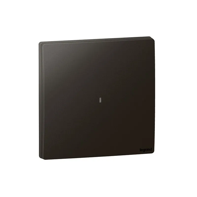 LEGRAND - Wired Dimmer Mallia Senses, 200W, 1 Gang without Neutral, Matt Black