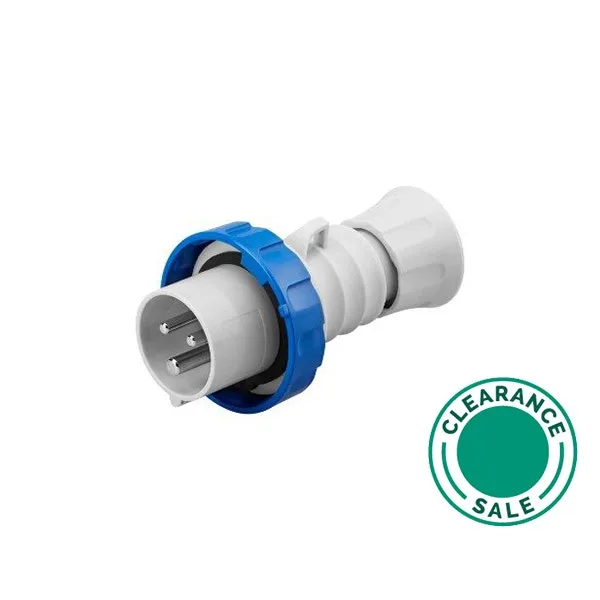 Plug, 16A, 2P+E, 220V, IP67, Straight