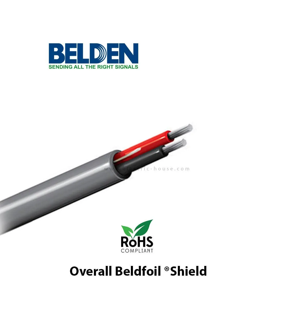 بلدن - كيبل تحكم - 2 خط - مقاس 16AWG - لون رمادي - 305 متر/اللفة - TCU/PVC/PVC