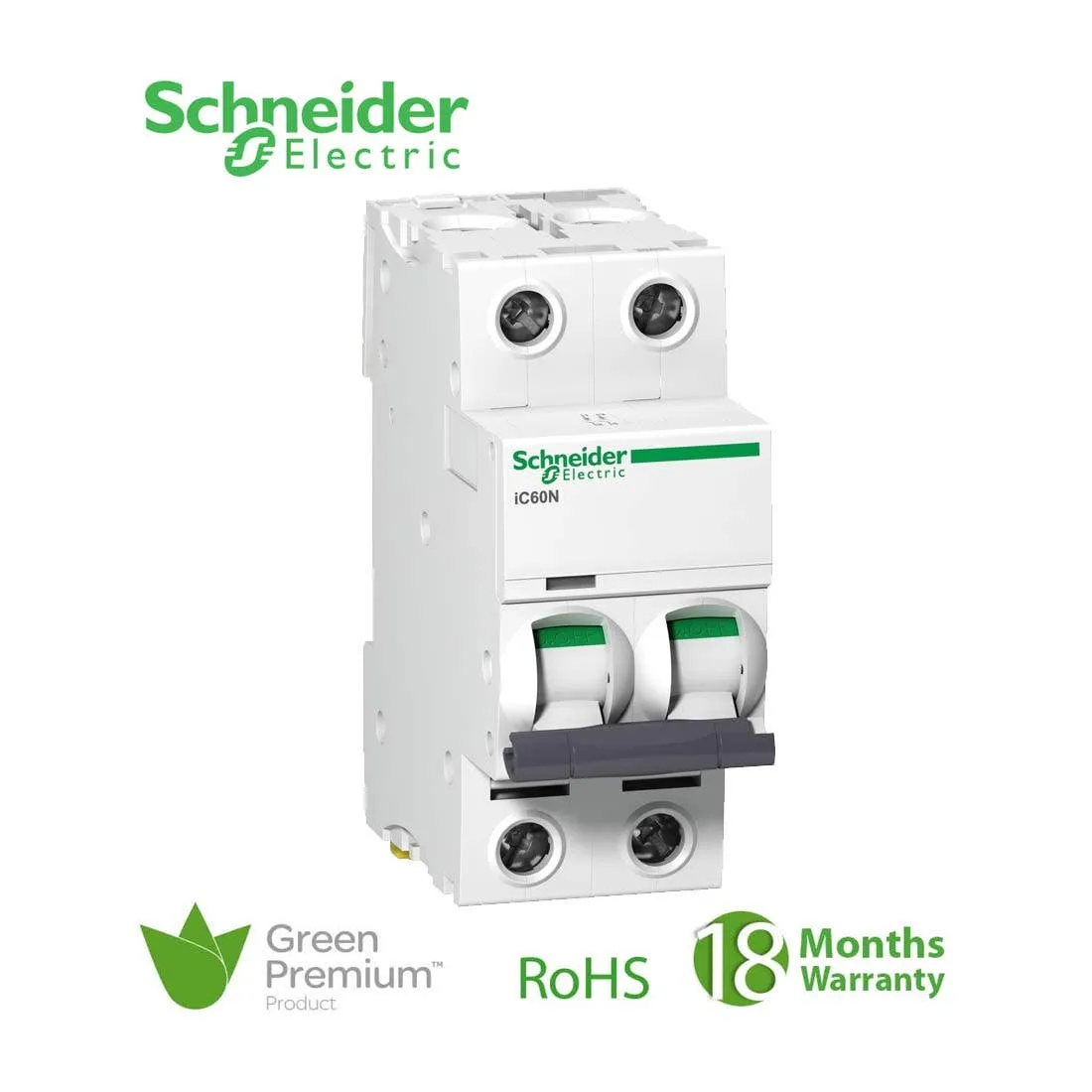 SCHNEIDER - MCB Breaker, Acti9 iC60N, 2P, 40A, D curve