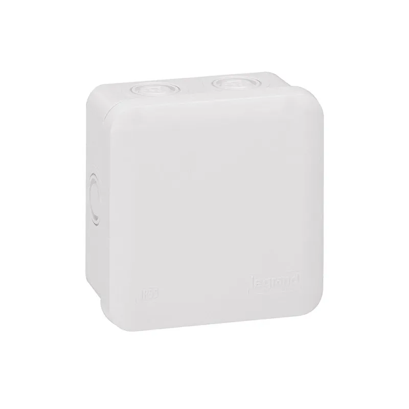 ليجراند - علبة التوصيل Plexo، IP55، IK07، 7 فتحات Knock-Out، 80x80x45mm، مربع، Grey