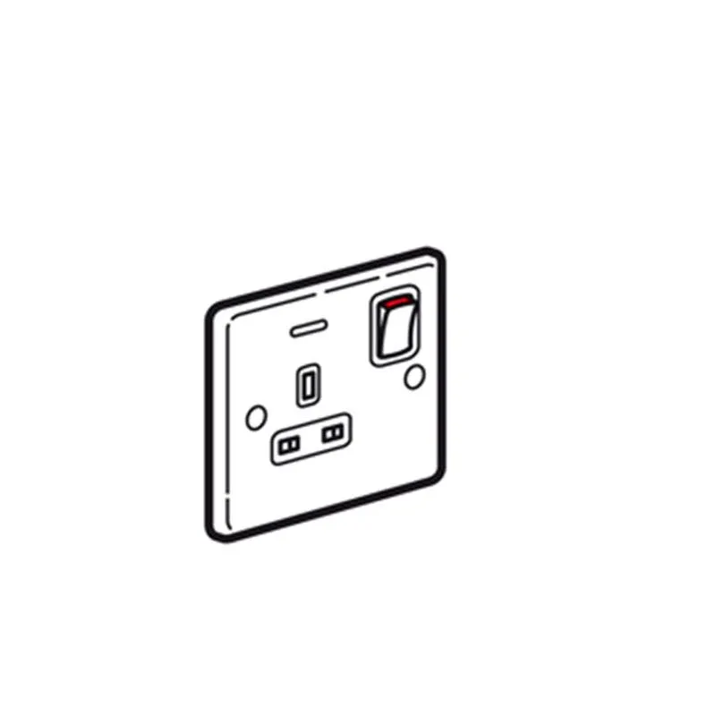 LEGRAND - Double Pole British Standard Synergy -1 Gang Switch+Led-13 A -250 V~