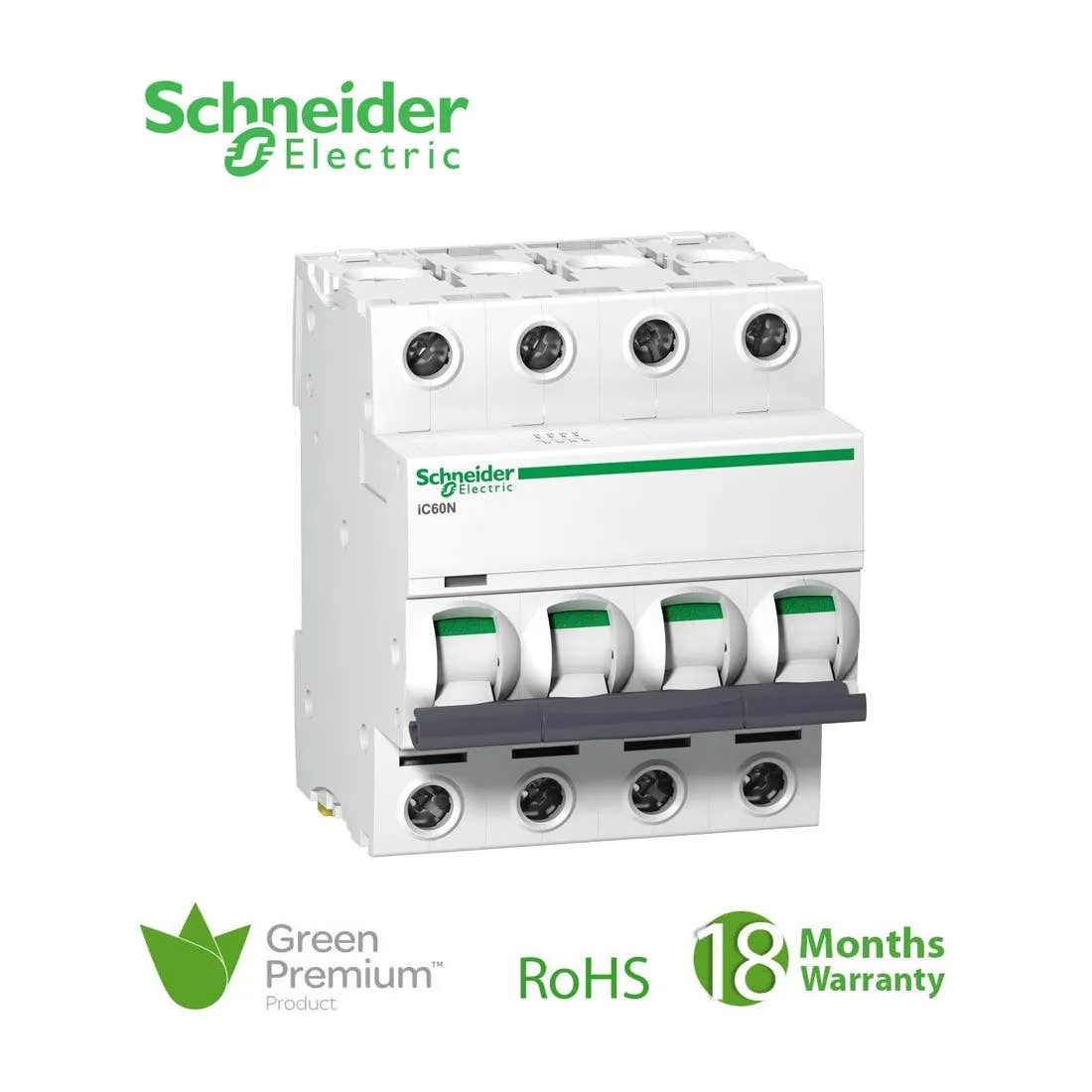 SCHNEIDER - MCB Breaker, Acti9 iC60N, 4P, 40A, D curve