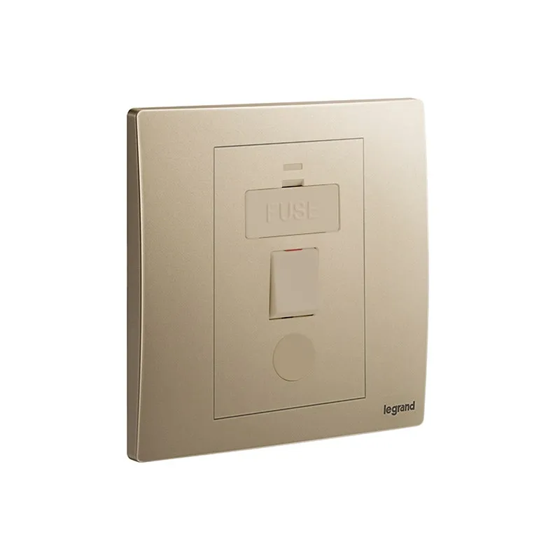 LEGRAND - Fused Connection Unit Mallia Senses, 1 Gang, Switched, 13A 250V, with Cord Outlet, Dark Bronze