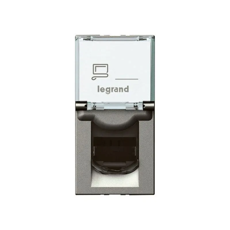 ليجراند - مقبس RJ45 Arteor، Cat. 5e UTP، 1 Module، Magnesium
