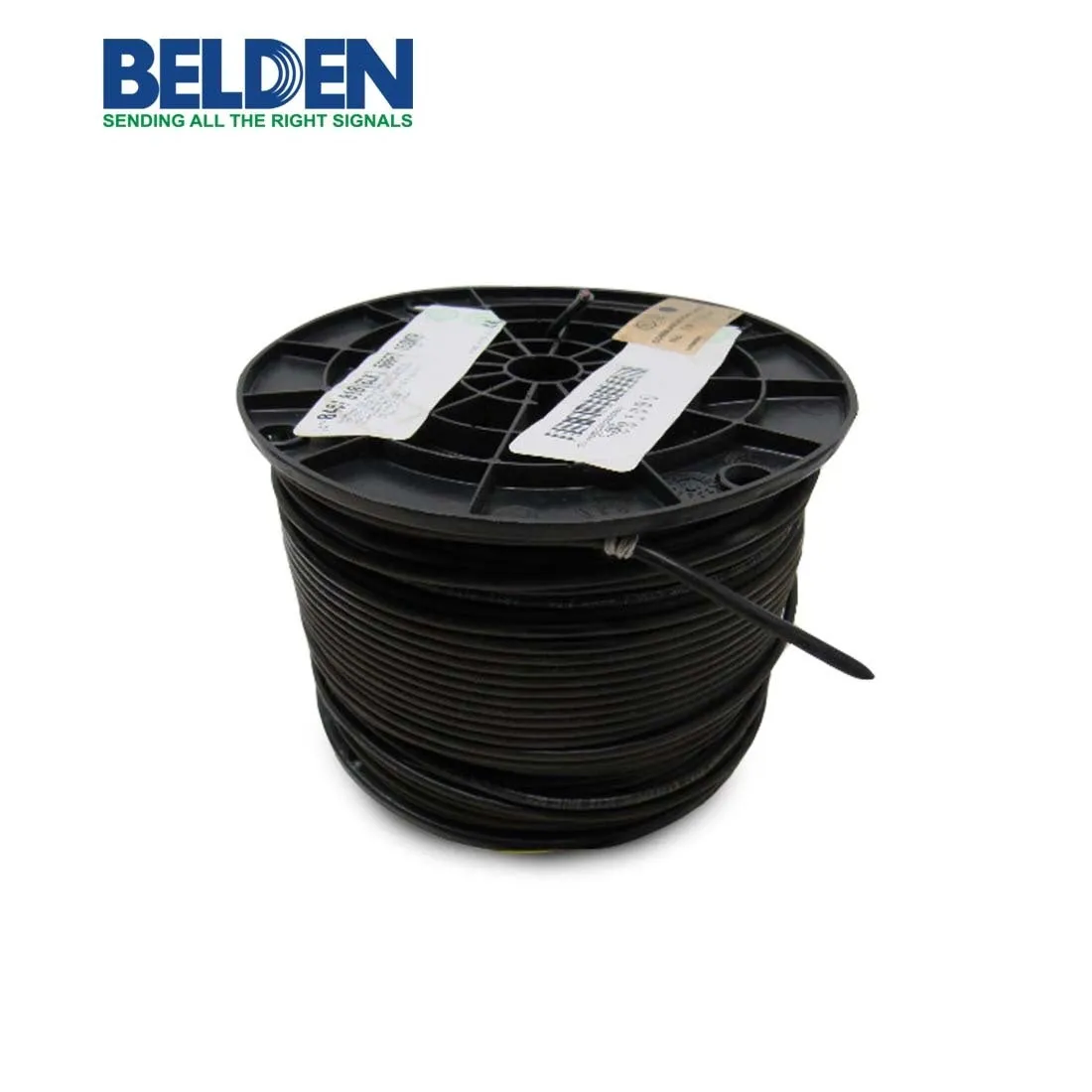 BELDEN - 2P*16 AWG Stranded CU/Nyl/FS/PVC 600V, Black, 305 Meters/Roll