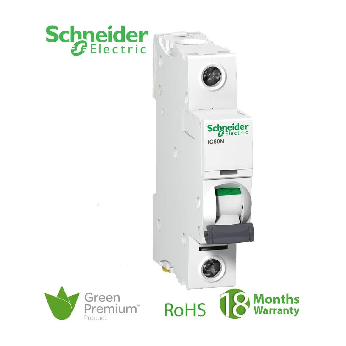 SCHNEIDER - MCB Breaker, Acti9 iC60N, 1P, 20A, B curve