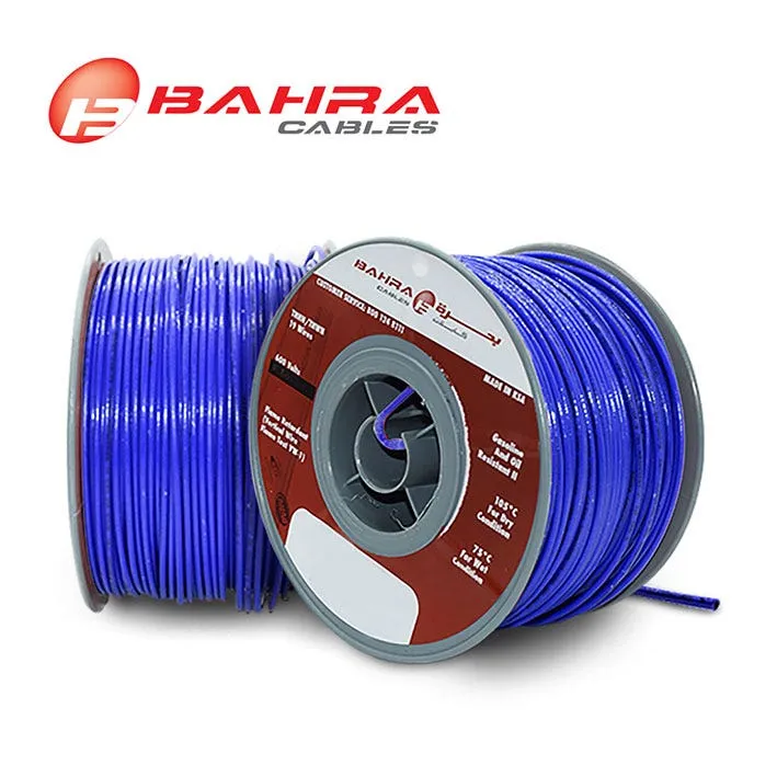 بحرة - سلك كهربائي نحاس - المواصفات الأمريكية - THHN - مقاس 12 AWG - أزرق - 600 فولت - 152.44 متر