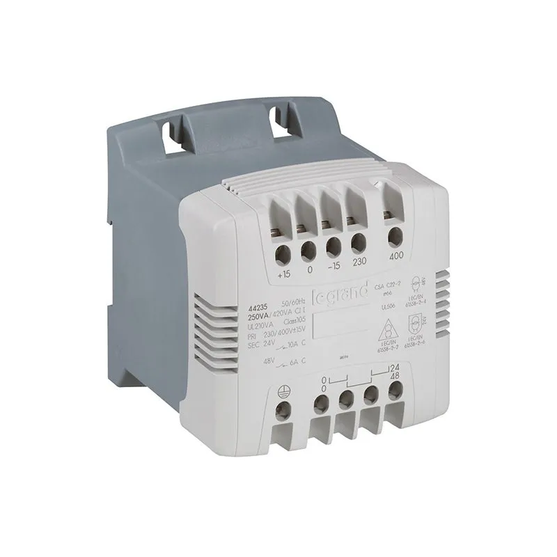 ليجراند - محول التحكم والإشارة، أطراف برغي أحادية، أساسي 230/400 V، ثانوي 24/48 V، 250VA