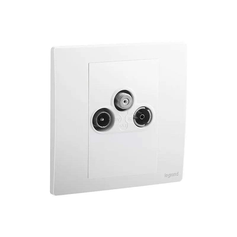 LEGRAND - TV-R-SAT Socket Outlet Mallia Senses, 1 Gang, Matt White