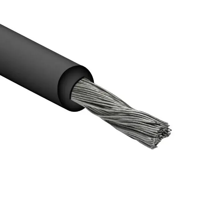 BAHRA CABLES - Solar Cable Low Voltage, LSOH, Flexible Tinned Copper, 1x6mm, 600/1000V, Black