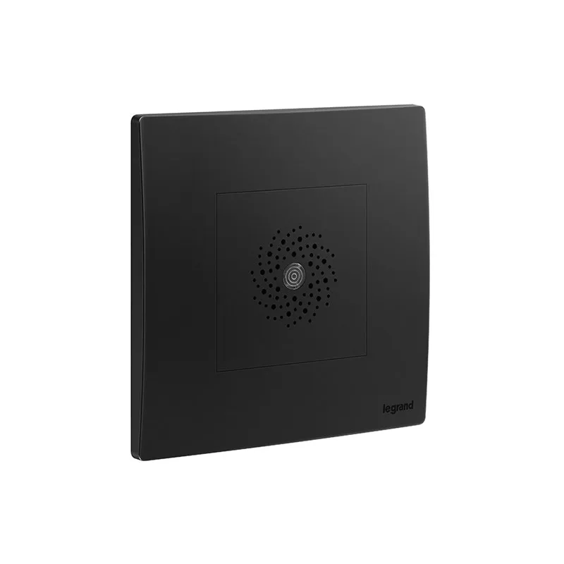 LEGRAND - Sound Light Detector Mallia Senses, without Neutral, 1 Gang, 400W, Matt Black