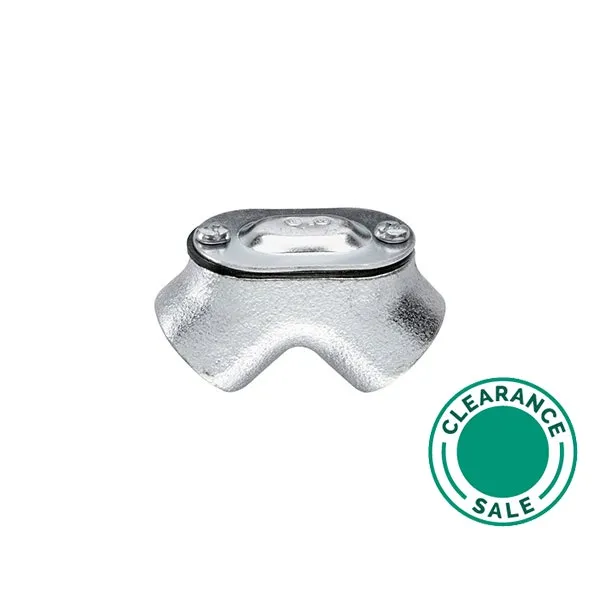Pulling Elbow, 90D, 2", Rigid to Rigd (Femle to Female), Malleable Iron