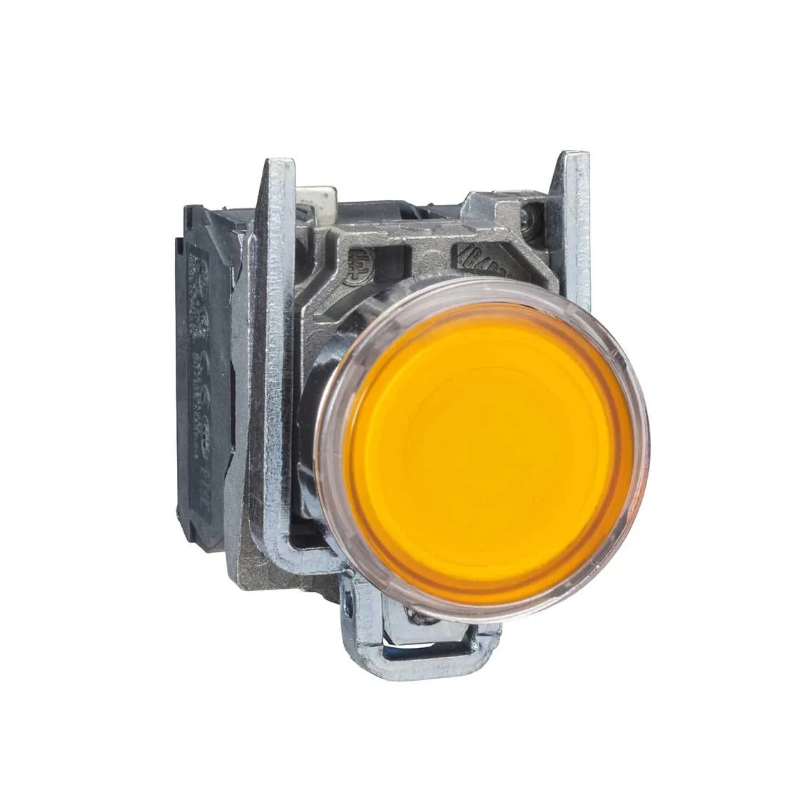 شنايدر - مفتاح تحكم ضغط برتقالي - Ø22 spring return 1NO+1NC 250V