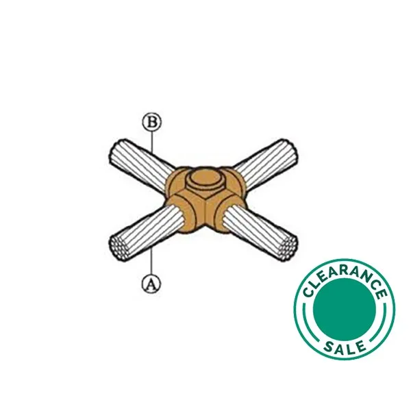 Mould "X" Connection, Cable to Cable, 70-70mm