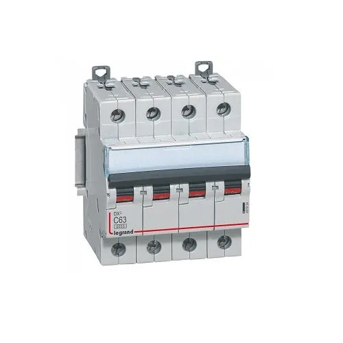 LEGRAND - MCB - DX³ 6000 - 10 kA - 4P 400 V~ - 63 A - C curve