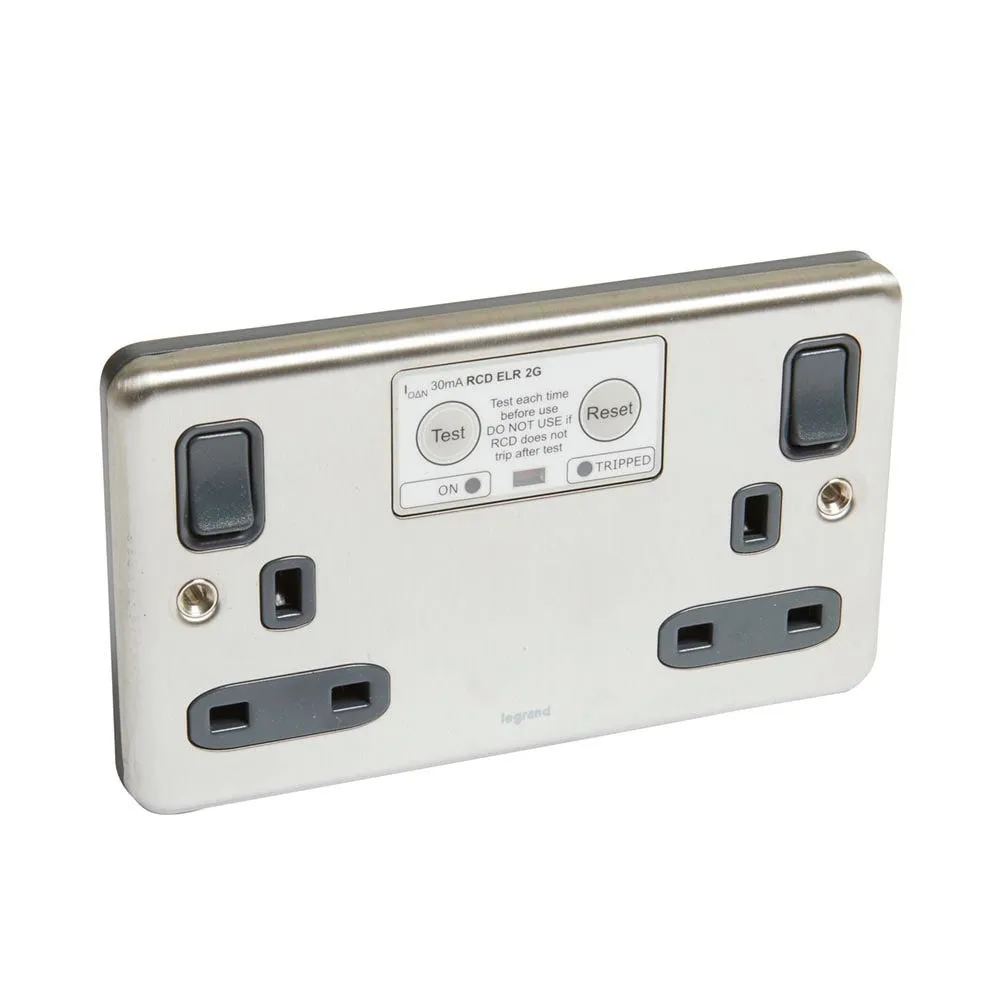 LEGRAND - British Standard RCD Synergy -Elr Double Pole 30 mA 2 Gang -13 A -250 V~