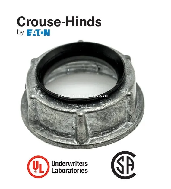 CROUSE HINDS - Insulated Rigid Bushing, Zinc Die Cast 1/2"
