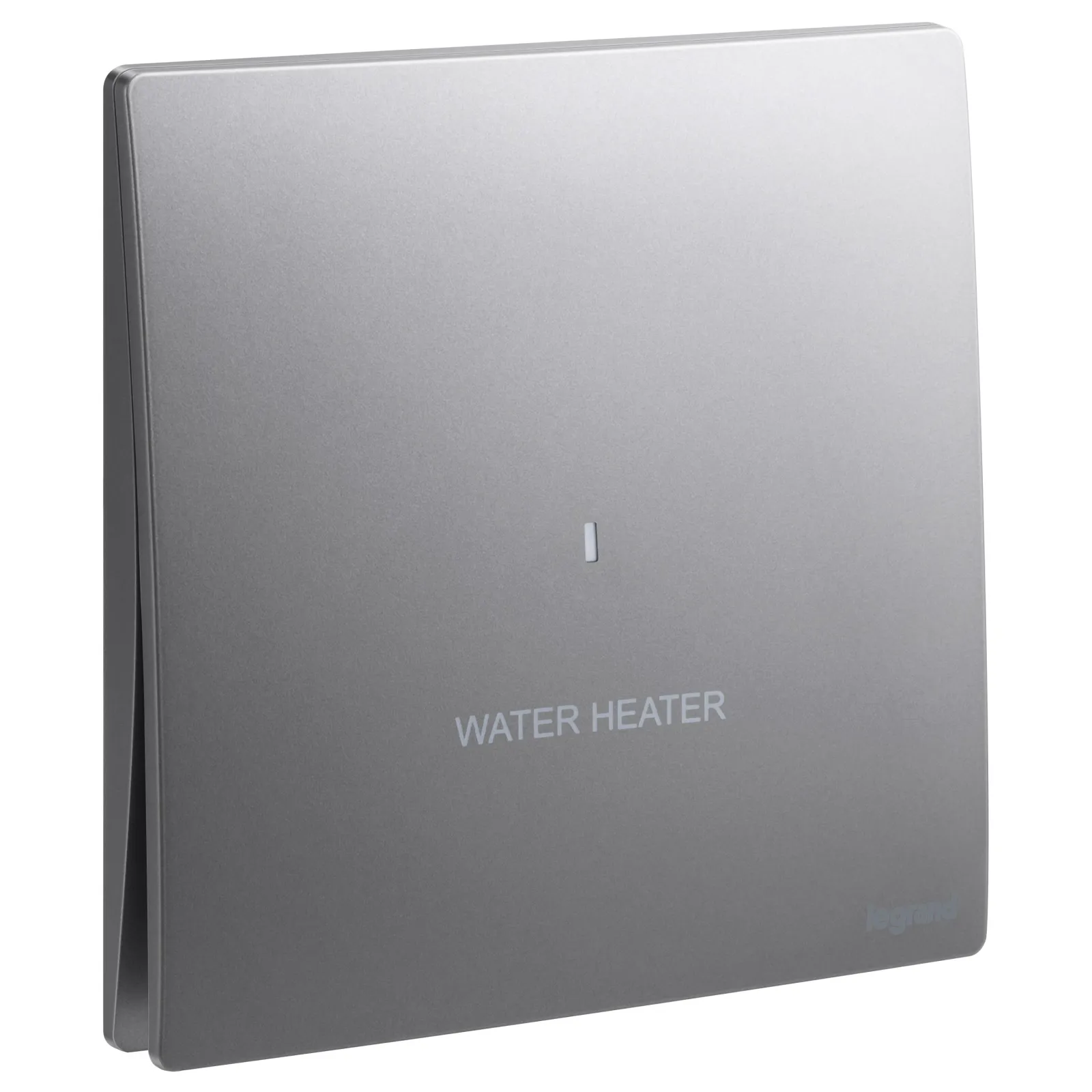LEGRAND - Double Pole Switch Mallia, 1 Gang, 1 Way with LED Power Indicator and Water Heater Marking, 20 AX, 250 V~, Dark Silver