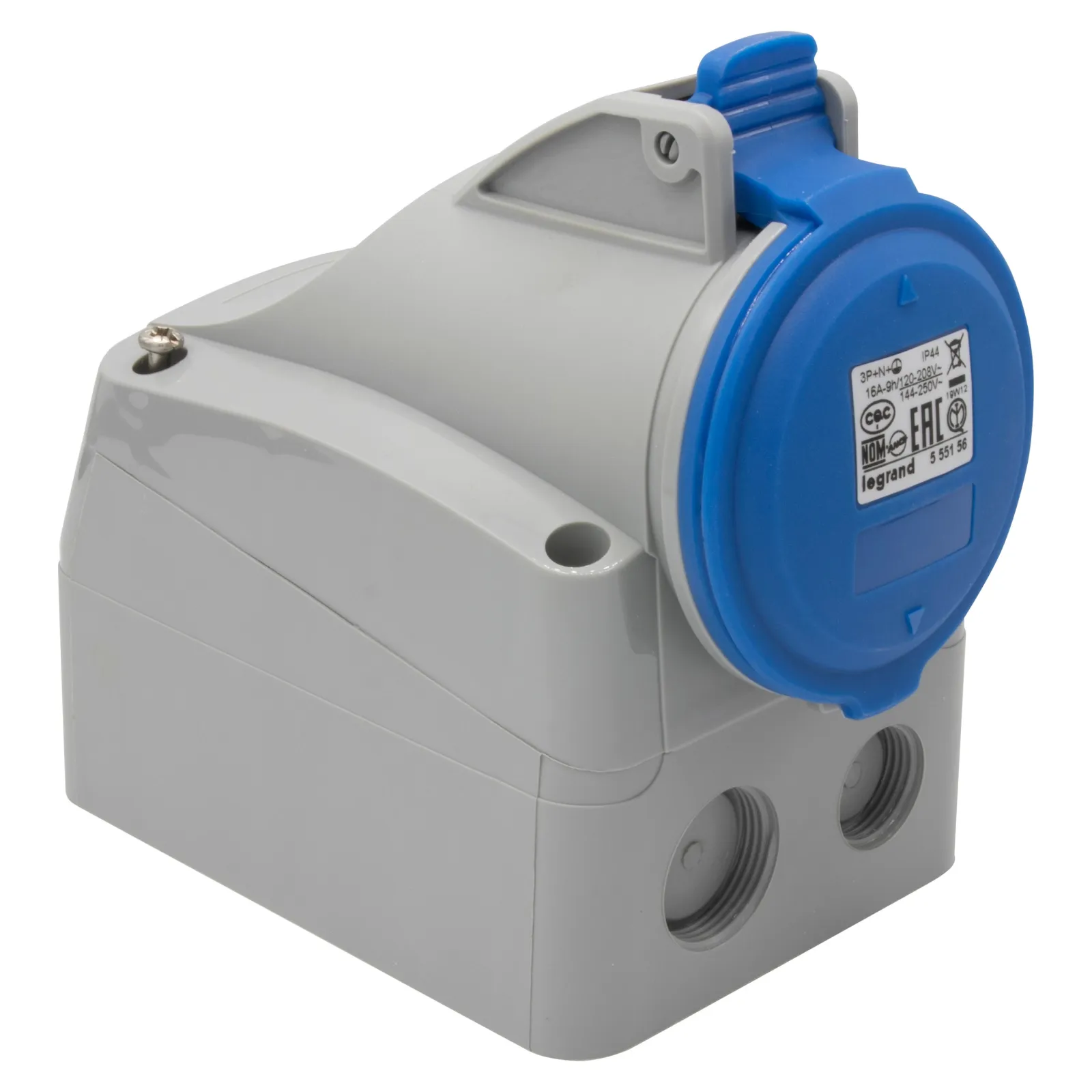 LEGRAND - Surface Mounting Socket P17, IP44, 200/250 V~, 16 A, 3P+N+E