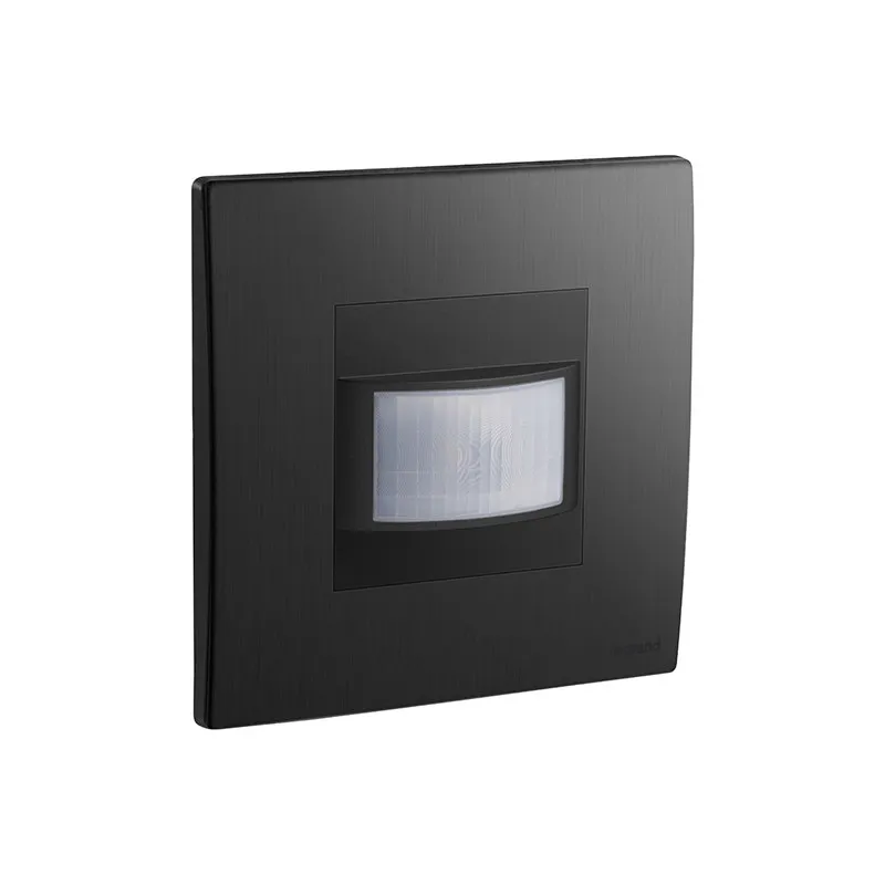 LEGRAND - Infrared Movement Detector Mallia Senses, with Neutral, 1 Gang, 400W, Brushed Black
